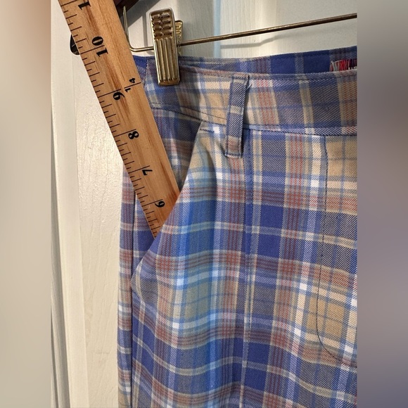 NWT URBAN OUTFITTERS 2 Isabella Printed Flare Pant Blue Multi Slim Fit 60’s 70’s - Picture 8 of 16